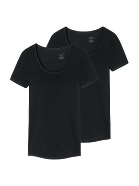 SCHIESSER SCHIESSER Podkoszulek 28948 Czarny Stretch Fit