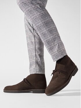 Clarks Clarks Gležnjarji Desert Bt Evo Dark Rjava