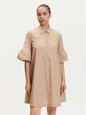Marella Marella Rochie tip cămașă Medicea 2515221192 Écru Relaxed Fit