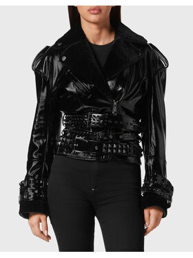 PHILIPP PLEIN PHILIPP PLEIN Kurtka skórzana 4031 Czarny Regular Fit