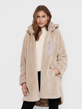 ONLY ONLY Fellmantel Sascha 15230461 Beige Regular Fit