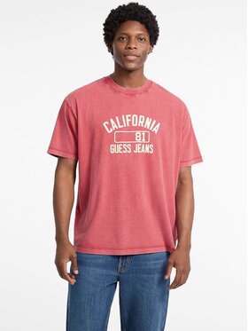 Guess Jeans Guess Jeans T-Shirt 177391 Czerwony Classic Fit
