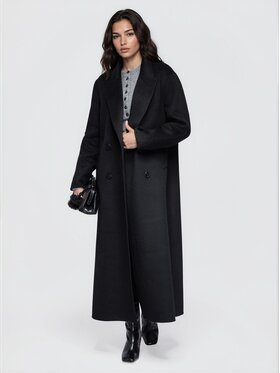 Ombre Ombre Płaszcz przejściowy OW-CT-E0029 Czarny Relaxed Fit