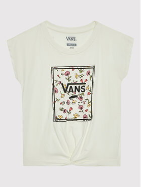 Vans Vans T-shirt Poppy Box VN0A7YVJ Bijela Regular Fit