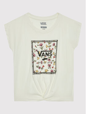 Vans Vans T-Shirt Poppy Box VN0A7YVJ Λευκό Regular Fit
