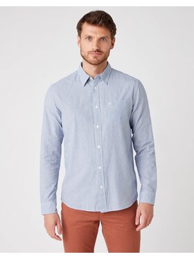 Wrangler Wrangler Camicia LS 1PKT SHIRT Blu Regular Fit