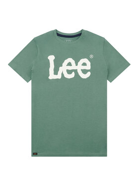 Lee Lee T-Shirt Wobbly Graphic LEE0002 Zielony Regular Fit
