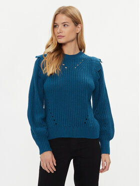 Vila Vila Sweter Norila 14090231 Niebieski Regular Fit