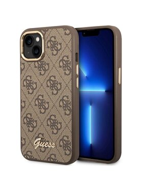 Guess Guess Etui na telefon 4G Metal Camera Outline Case Brązowy