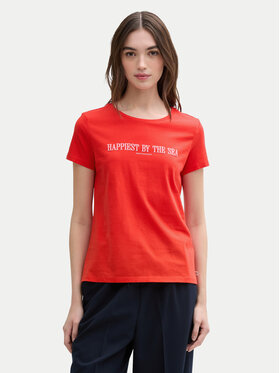 Tom Tailor Denim Tom Tailor Denim T-Shirt 1045417 Czerwony Regular Fit