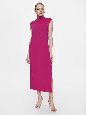 Simple Simple Robe de cocktail SUD007 Rose Regular Fit