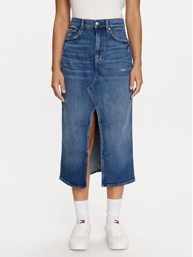 Tommy Jeans Tommy Jeans Jeans suknja Claire DW0DW18225 Plava Regular Fit