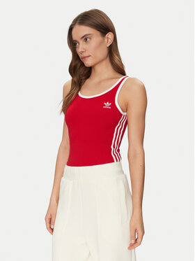 adidas adidas Glaustinukė adicolor 3-Stripes JD4632 Raudona Slim Fit