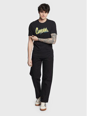 Guess Majica Logo F3GI10 J1314 Črna Slim Fit