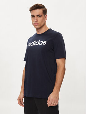 adidas adidas T-Shirt Essentials Single Jersey Linear Embroidered Logo T-Shirt IC9275 Μπλε Regular Fit
