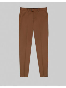 Borgio Borgio Spodnie garniturowe lido Brązowy Slim Fit