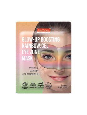 Purederm Purederm Glow-Up Boosting Rainbow wegańska hydrożelowa maska na oczy 8g Pielęgnacja na dzień
