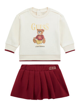 Guess Guess Set bluză și fustă A5BG01 KAD74 Écru Regular Fit