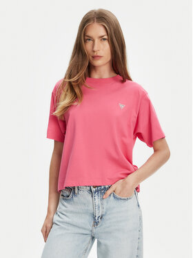 Guess Guess Тишърт W4YI05 K8HM0 Розов Boxy Fit