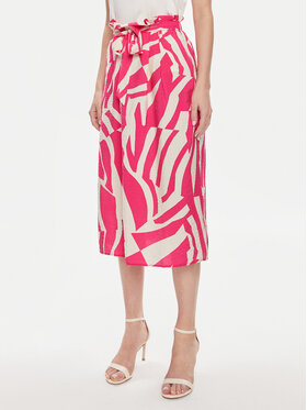 Vila Vila Spódnica midi Dogma 14096637 Różowy Volume Fit