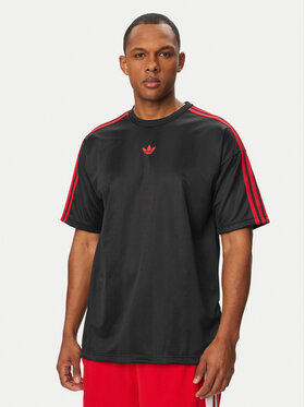 adidas adidas Tricou adicolor Jacquard KD5831 Negru Loose Fit