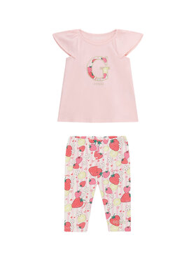 Guess Guess Set tricou și leggings K6GG01 K6YW4 Roz Regular Fit