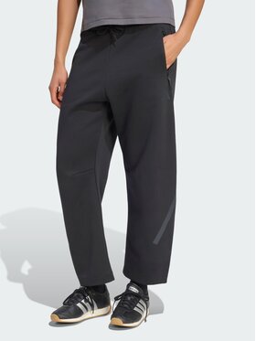 adidas adidas Spodnie materiałowe Z.N.E. OPEN HEMZ.N.E. OPEN HEM Czarny Loose Fit