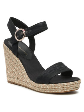 Tommy Hilfiger Tommy Hilfiger Espadrilky Th Signature High Wedge Sandal FW0FW05613 Černá