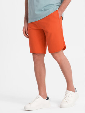 Ombre Ombre Szorty OM-SRSK-0105 Pomarańczowy Regular Fit