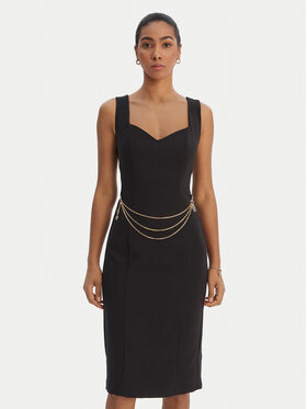 Fracomina Fracomina Коктейлна рокля FR26SD2017W42901 Черен Slim Fit