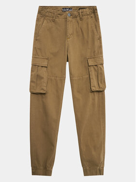Guess Guess Hlače iz tkanine L3YB04 WE1L0 Zelena Relaxed Fit