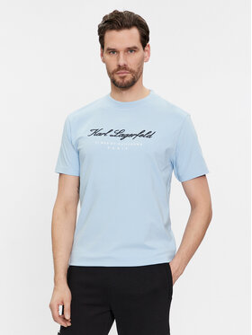 KARL LAGERFELD KARL LAGERFELD T-Shirt 755403 541221 Niebieski Regular Fit