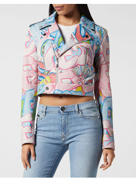 PHILIPP PLEIN PHILIPP PLEIN Giacca di pelle 15267 Multicolore Regular Fit