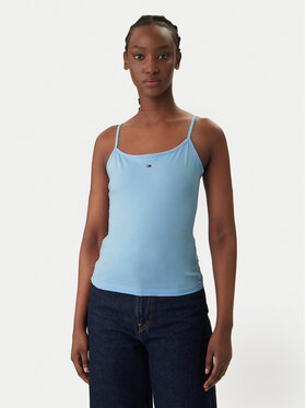 Tommy Jeans Tommy Jeans Top Essential DW0DW20675 Błękitny Slim Fit