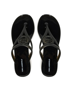 KARL LAGERFELD KARL LAGERFELD Čības uz pirksta Jelly Thong KL80007A Melns