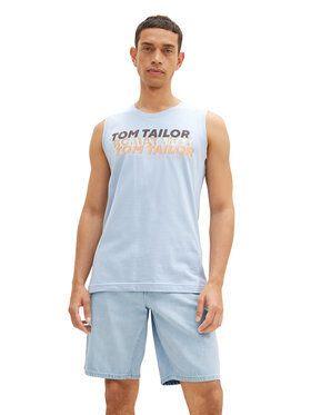 Tom Tailor Tom Tailor Tank top 1036574 Niebieski Regular Fit