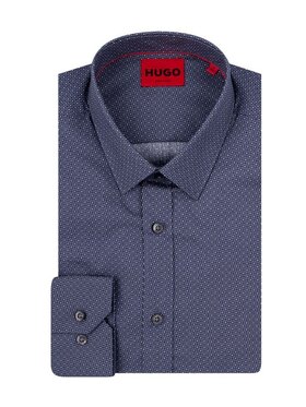 HUGO Hugo Koszula Elisha02 Granatowy Slim Fit