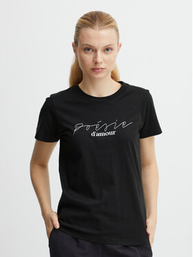 ICHI ICHI T-shirt 20118084 Crna Regular Fit