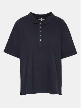 Tommy Hilfiger Curve Tommy Hilfiger Curve Тениска с яка и копчета WW0WW39597 Тъмносин Regular Fit