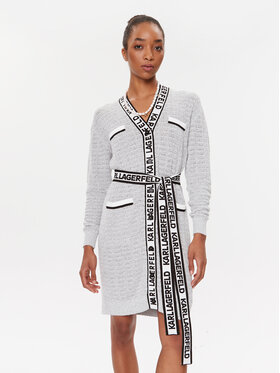 KARL LAGERFELD KARL LAGERFELD Kardigán 235W2006 Sivá Regular Fit