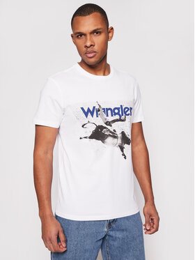 Wrangler Wrangler T-Shirt Photo W W7G7D3989 Biały Regular Fit