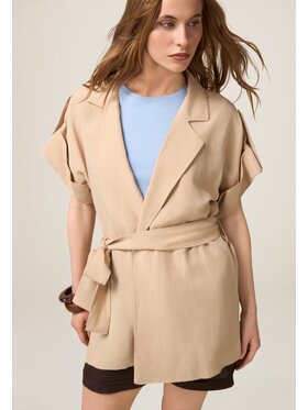 Oltre Oltre Kurtka outdoor R198J100273N002 Écru Baggy Fit