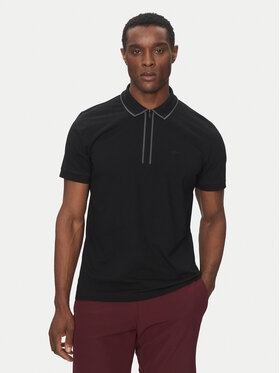 BOSS BOSS Polo särk Philix Tape 50537489 Must Regular Fit