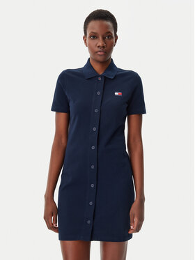 Tommy Jeans Tommy Jeans Kleid für den Alltag Badge DW0DW20302 Dunkelblau Regular Fit