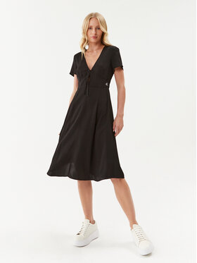 Calvin Klein Jeans Calvin Klein Jeans Kleid für den Alltag J20J221140 Schwarz Regular Fit