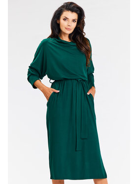 Awama Awama Vestito estivo A671 Verde Basic Fit