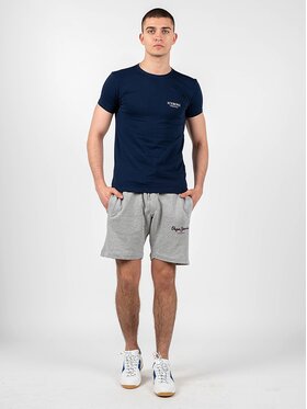 Iceberg Iceberg T-Shirt ICE1UTS01 Tmavomodrá Slim Fit