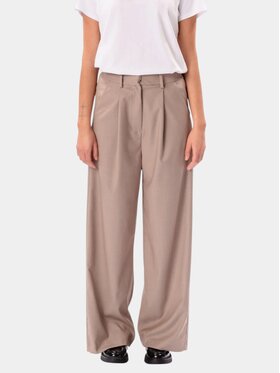 TeeShoppen TeeShoppen Spodnie materiałowe 'Basic Collection' Beżowy Oversize