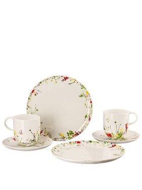 Rosenthal Rosenthal Komplet talerz i filiżanka ze spodkiem Zestaw 6 częściowy Tajemniczy Ogród - Kubki Rosenthal Biały