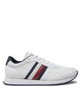 Tommy Hilfiger Tommy Hilfiger Sneakersy Runner Evo Lth Mix Ess FM0FM05121 Bílá